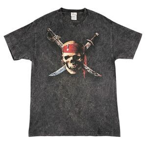 Vintage Pirates Of The Caribbean Shirt Medium Disney‎ Store Curse Of Black Pearl